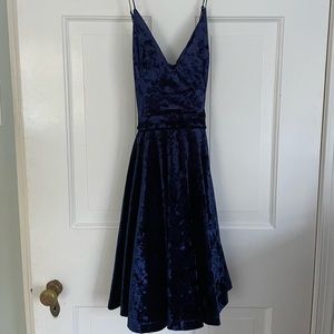 Navy Blue Velvet Cocktail Dress from Macy’s